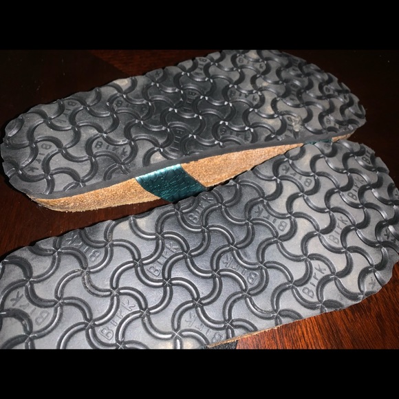 New! Birkenstock Birki's Sylt Birko Flor Turquoise Sandals Size 7 - Picture 5 of 5
